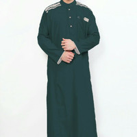 Jubah Cordova Al-Isra Warna Hijau Botol Pakaian Gamis Pria