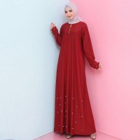 Baju Gamis Wanita Gamis Jersey Variasi MUTIARA 9716/9717 B