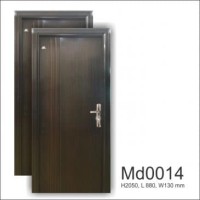 Pintu Rumah Baja Kuat motif kayu coklat tua