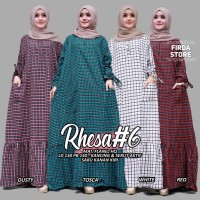 baju rhesa #6 super jumbo gamis flanel muslim wanita simple cantik
