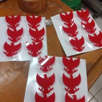 pin garuda merah GERINDRA/ prabowo sandi