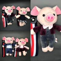 Gantungan Kunci Bludru Boneka Babi Piggy Pig Couple Keychain