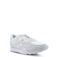 reebok white and pink classics nylon m txt sneakers