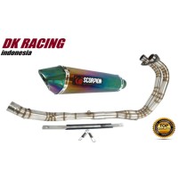 knalpot r 25 scorpions rainbow kenalpot racing