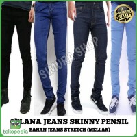 celana jeans denim pria model skinny pensil panjang