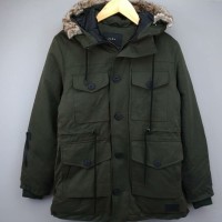 Jaket Winter Musim Dingin ZARA MAN Parka Olive Original