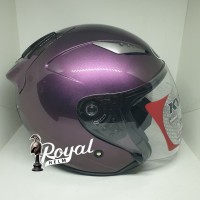 Helm kyt galaxy slide solid deep purple / ungu size m