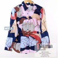 kemeja wanita kekinian murah blouse floral retro vintage