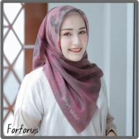 Jilbab Segiempat Voal Motif 'Forforus'
