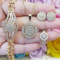 xuping set perhiasan lapis emas 24k 25z17