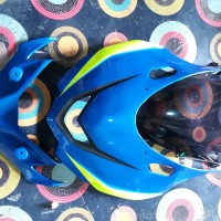 topeng kedok gsx R150 plus visor dan winglet ASM