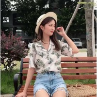 egafashion Kemeja wanita motif floral coco