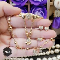 xuping set perhiasan anak lapis emas p1832
