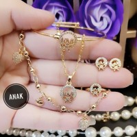 xuping set perhiasan anak lapis emas p1837