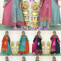 gamis anak perempuan bahan katun bordir/fadya fashion