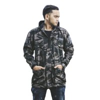 Jaket Army DC Parka - Motif Loreng Abu XXL
