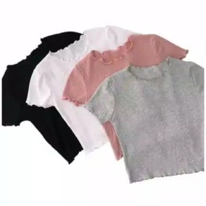 Harga tshirt crop top knit kriwil rajut wanita korea | HARGALOKA.COM Harga tshirt crop top knit kriwil rajut wanita korea | HARGALOKA.COM