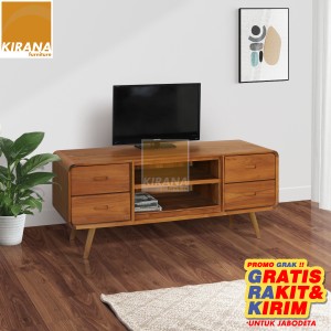 Harga kirana rak meja buffet tv minimalis kayu solid jati | HARGALOKA.COM Harga kirana rak meja buffet tv minimalis kayu solid jati | HARGALOKA.COM